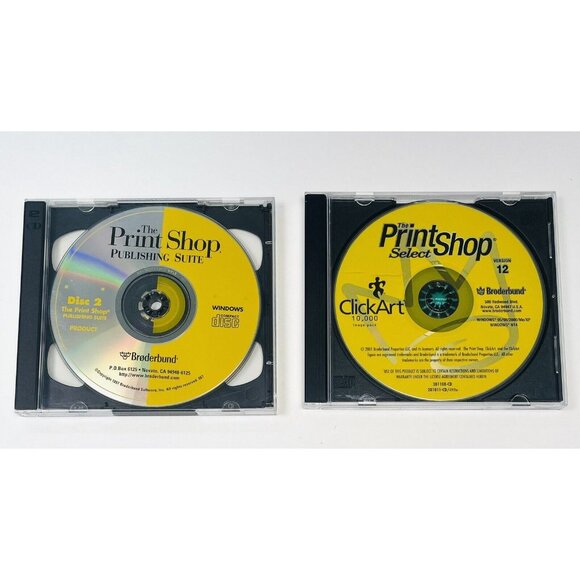 VTG Lot 5 The Print Shop & PrintMaster Desktop Publishing Software Windows CDRom - Picture 3 of 4